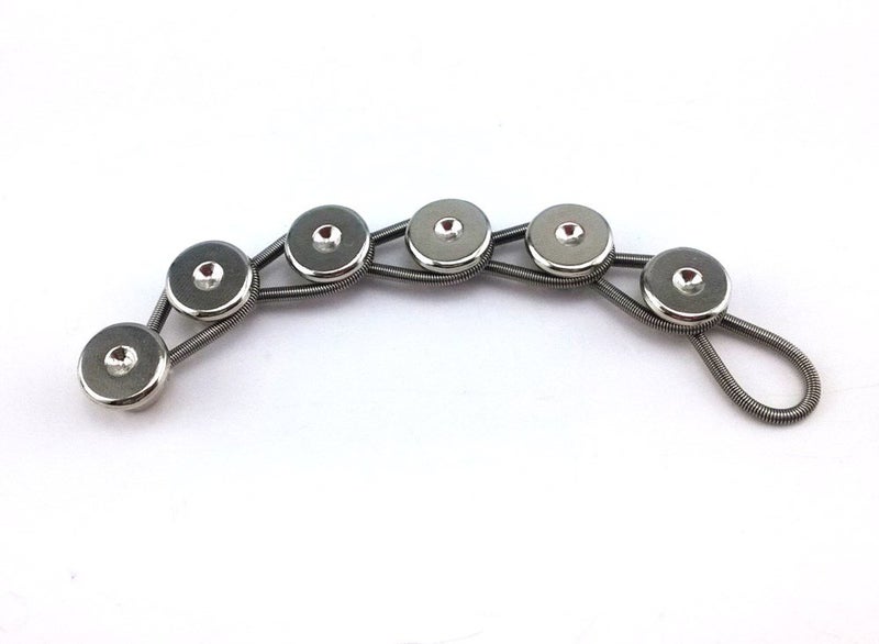 yueton 20pcs Metal Elastic Collar Extenders Button Extenders for Shirt Dress Trouser Coat Collars Pants - Image 5
